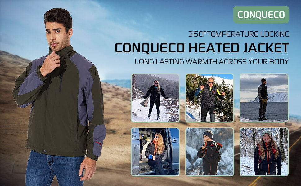 Upgraded Design:The newest heated jacket for men features 30% larger heating panels compared with others on the market. And the heated jacket adopts special new silver mylar thermal lining, which is skin-friendly and soft.