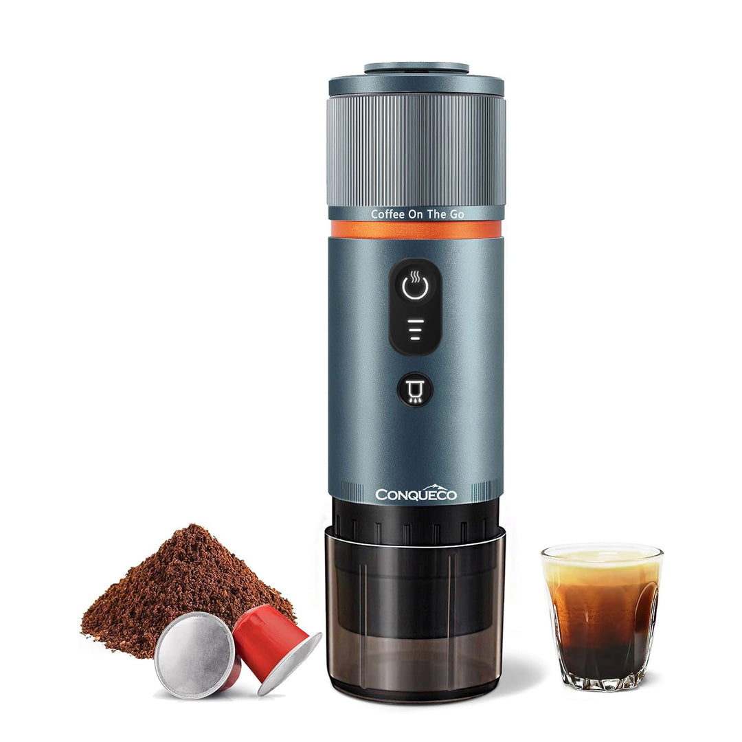 Portable Electric Espresso Machine with 3-4 Min Self-Heating, 20 Bar Mini Small 12V 24V Car Coffee Maker