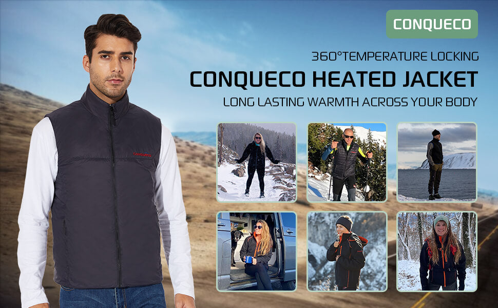 The Inner fabric of this heated vest is soft velvet and carbon fiber heating pads. The combination of soft velvet and carbon fiber heating pads provides up to 12 hours of warmth and comfort.