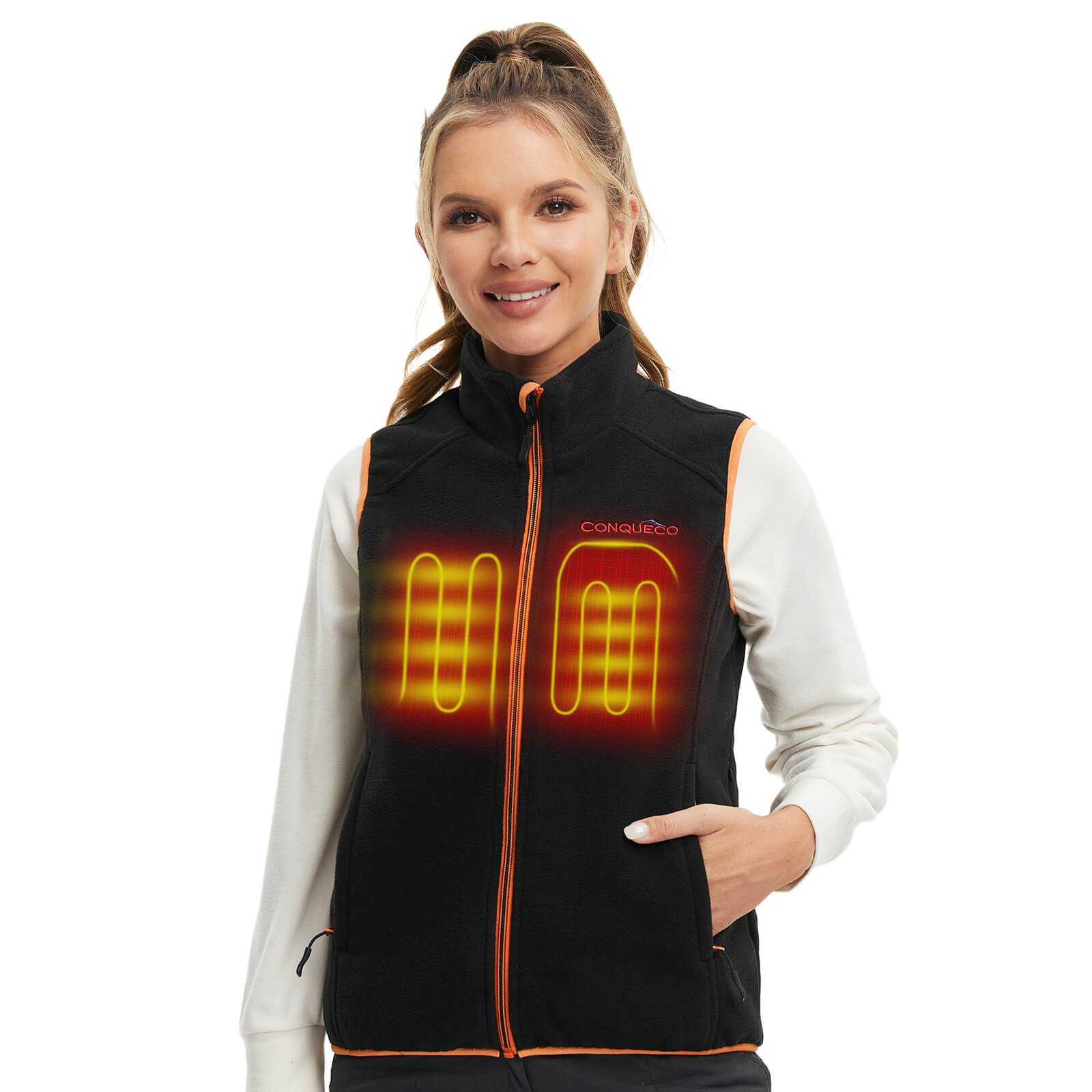 conqueco women heated vest 