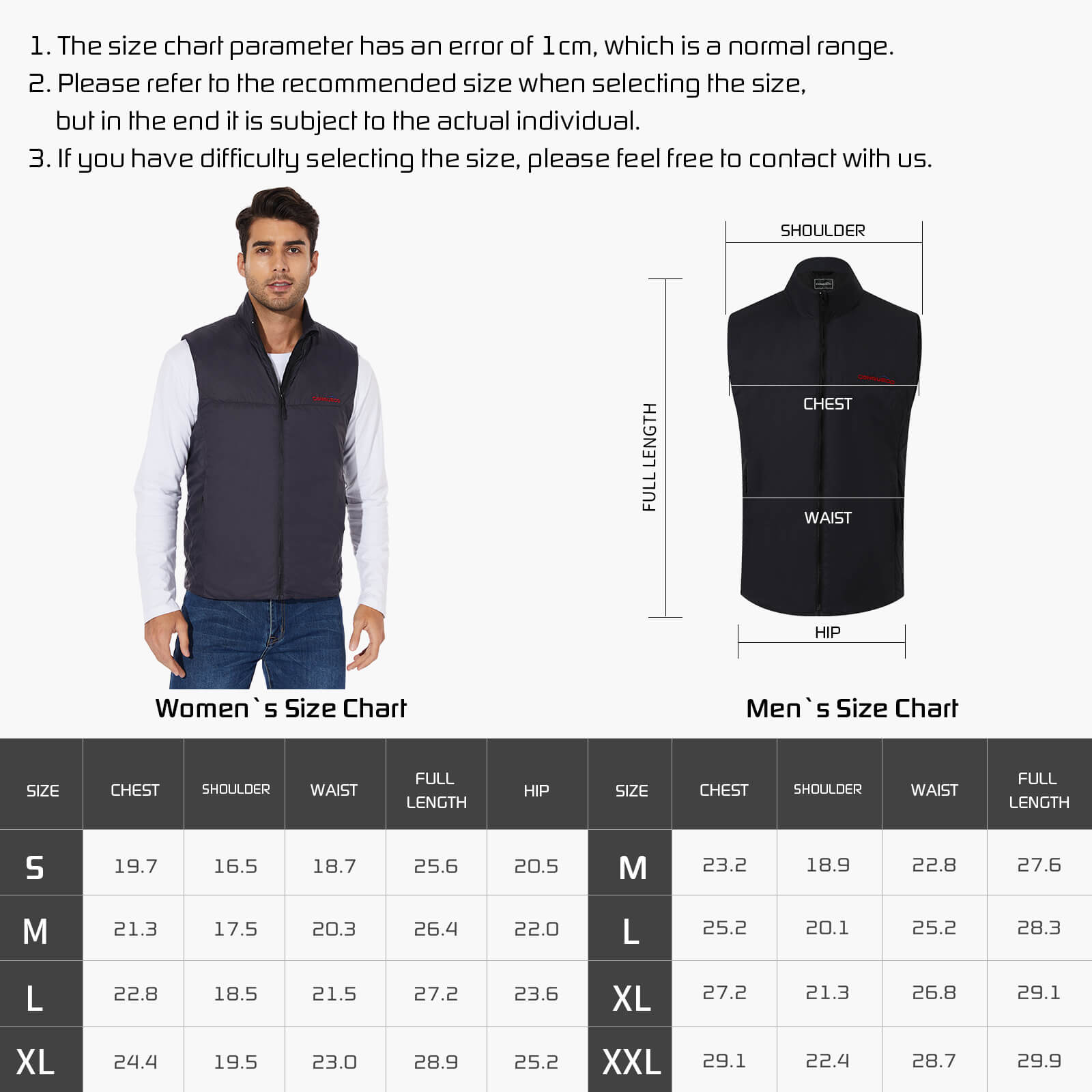 Men's Heated Vest Lightweight Outerwear-Blue