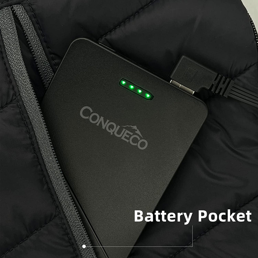 MXLEGNT Rechargeable Battery Compatible with Conqueco Heated Vest, Heated  Jacket for Men and Women, 3.7 V 10000 mAh Power Bank : :  Fashion