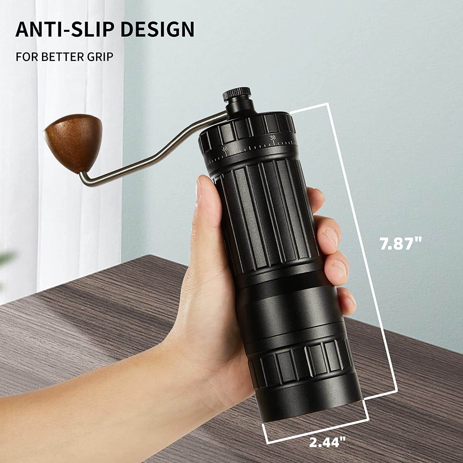 CONQUECO CGM 01 Portable Electric Burr Coffee Grinder: Conqueco Small Coffee  Bean Grinding Machine - Rechargeable Stainless Conical Burr Grinder