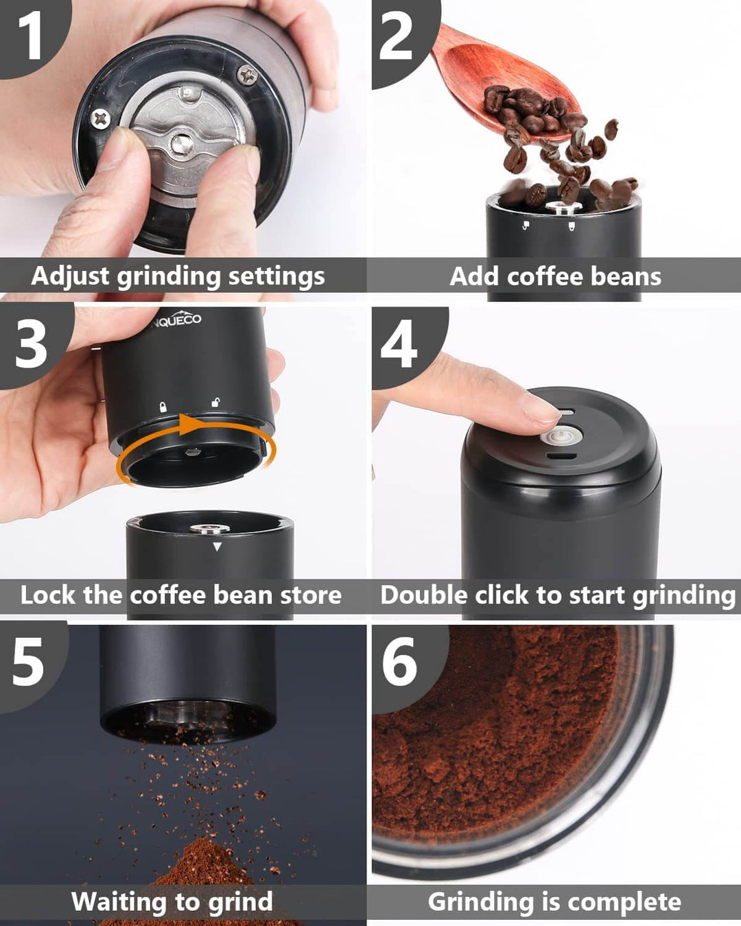 Portable Electric Burr Coffee Grinder machine-Small Coffee Bean